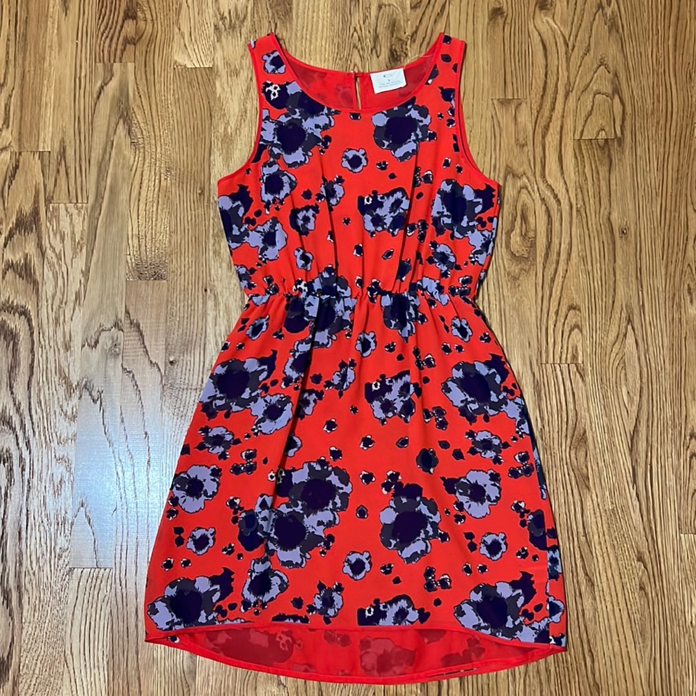 Pins and Needles Red Floral Dress (Medium)